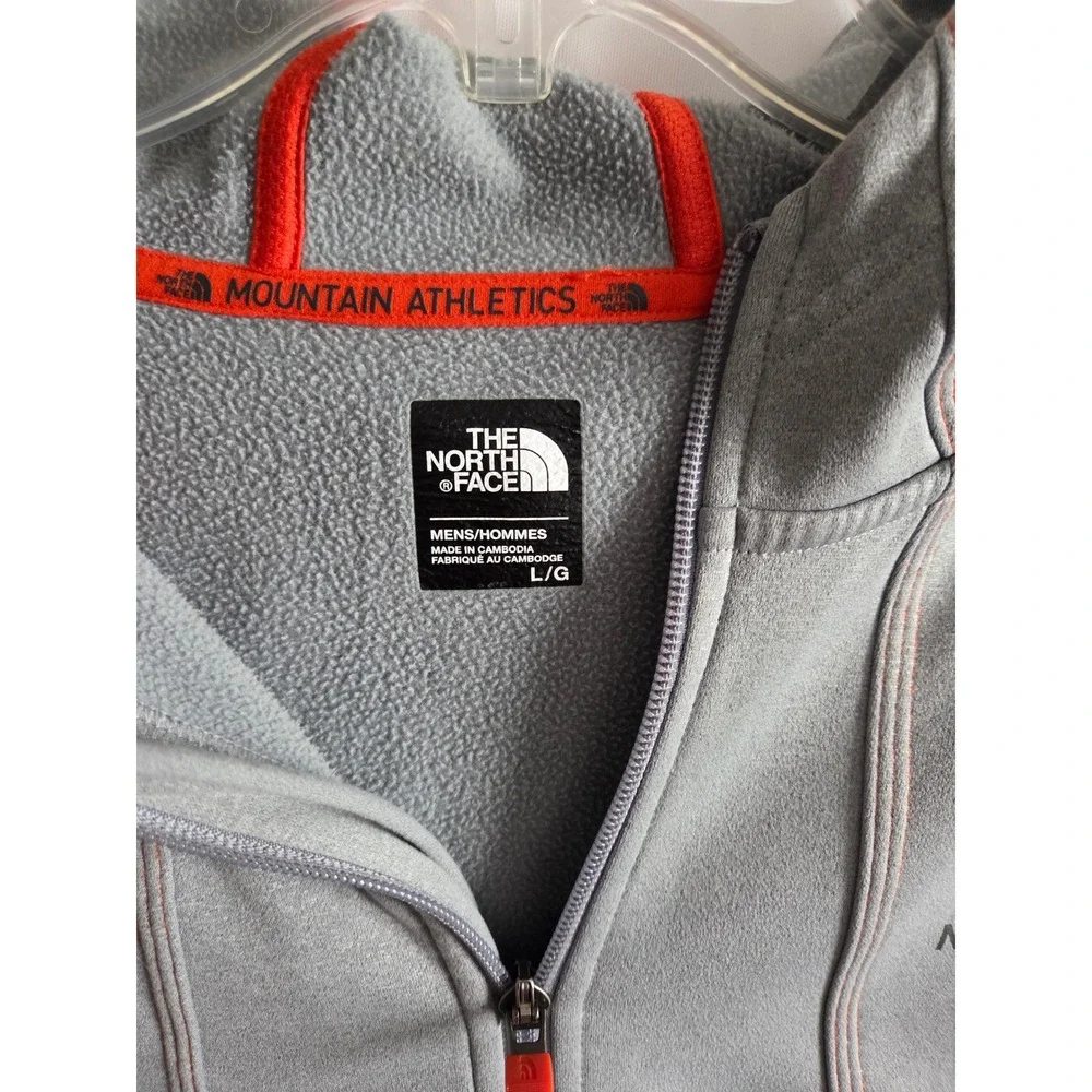 The North Face Mountain Athletics Mens Large Grey Full Zip Hoodie A6S5 F14